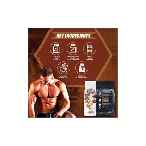 PROBURST Supreme mass gainer powder, Chocolate Peanut Butter flavour + Gym Vest Free
