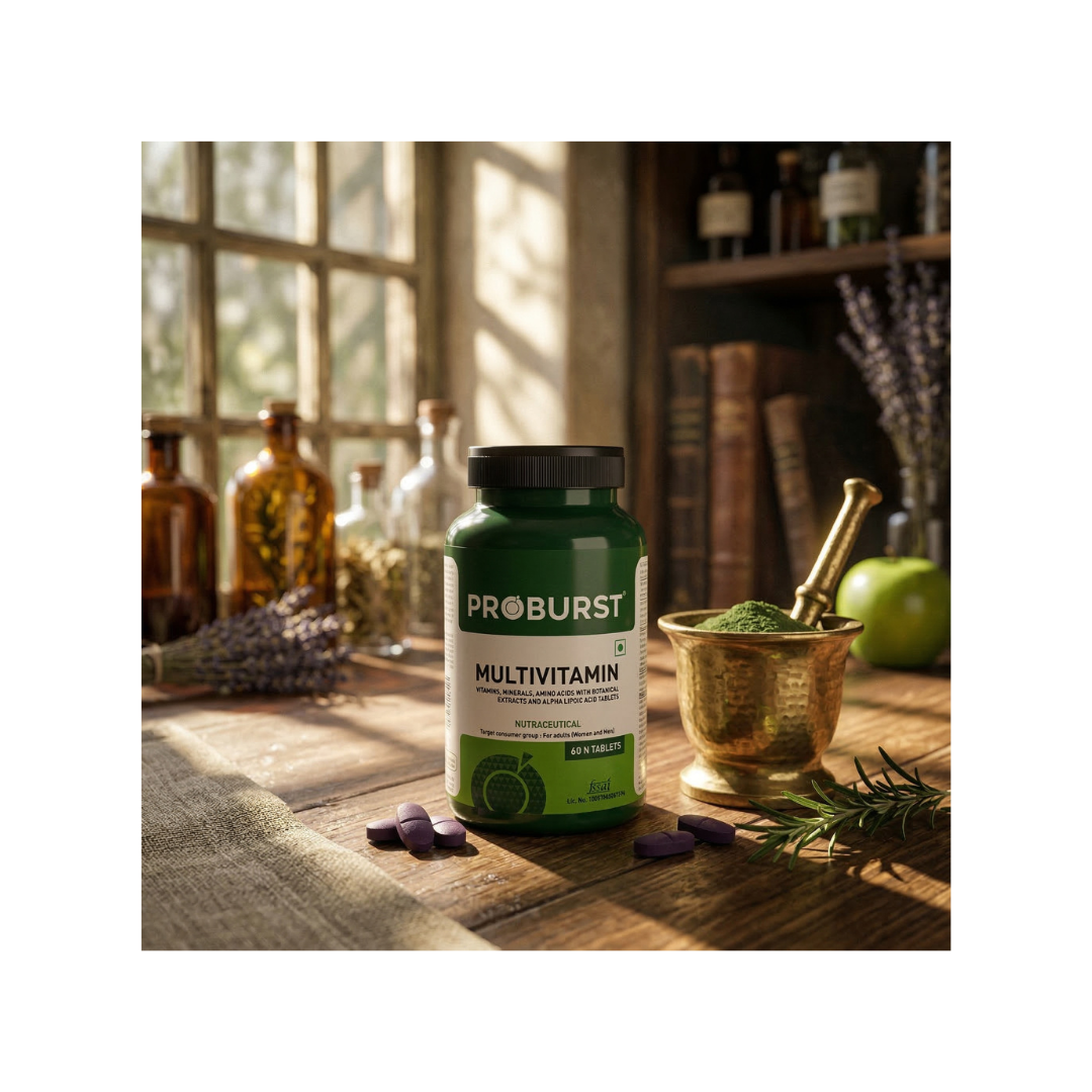 Proburst Whey Supreme Whey Protein Isolate Blend 2kg Kulfi Flavour + Free Multivitamin Capsule