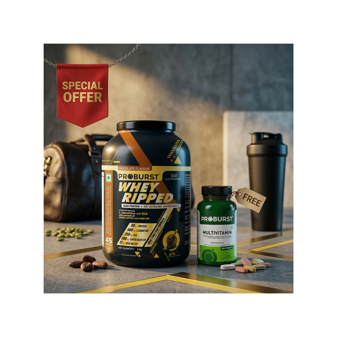 PROBURST Whey Ripped Fat Loss Protein Powder + Free Multivitamin Capsule