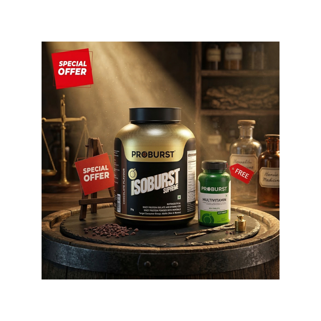 PROBURST ISOBURST Supreme Protein Powder + Free Multivitamin Capsule