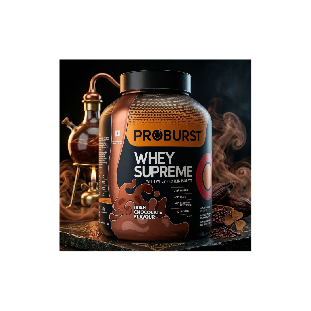 PROBURST Whey Supreme Protein, Irish Chocolate Flavour, 2 kg + Gym Vest Free