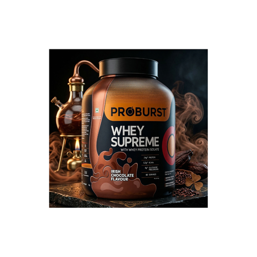 PROBURST Whey Supreme Protein, Irish Chocolate Flavour, 2 kg + Gym Vest Free