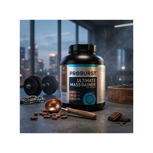 PROBURST Ultimate Mass Gainer Weight Gain Powder, chocolate flavor + Gym vest free