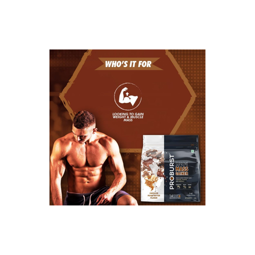 PROBURST Supreme mass gainer powder, Chocolate Peanut Butter flavour + Gym Vest Free