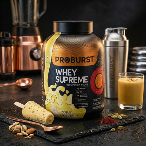Proburst Whey Supreme Protein Kulfi Flavour, 2 kg + Gym vest