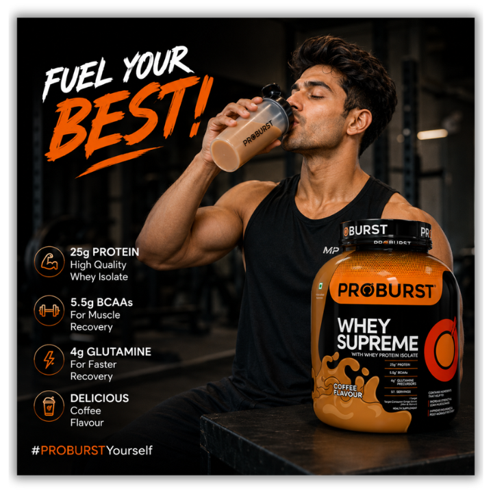 Proburst Whey Supreme Coffee - Bangalore's no.1 Rated Whey Protein