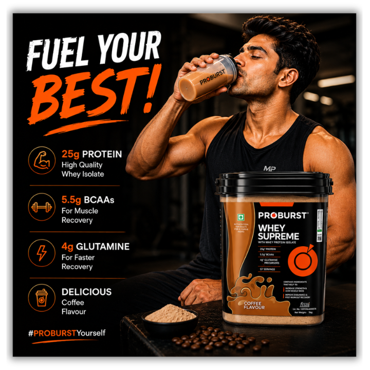 Proburst Whey Supreme Coffee - Bangalore's no.1 Rated Whey Protein
